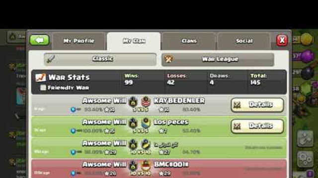 CLASH OF CLANS DEAD CLAN WITH AMAZING WAR LOG 2020