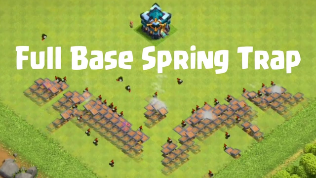 Every Troops VS Full Spring Trap Base | Clash of clans