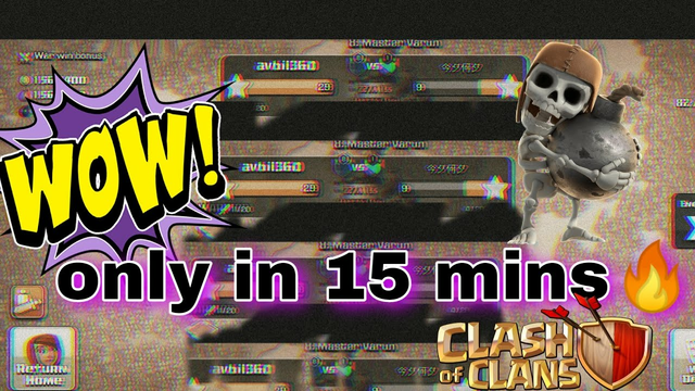 15 attacks in last  minutes of war - clash of clans