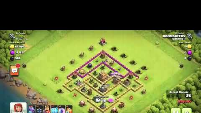 Collecting trophies in clash of clans by attacking part 7.