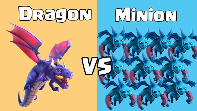 Every Level Dragon VS Every Level Minion | Clash Of Clans