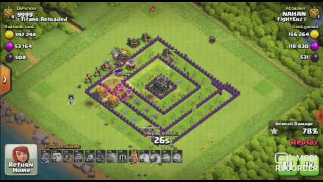 TH8 attack TH9 | CLASH OF CLANS | attacking Stratergy