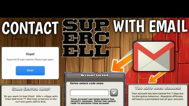 Contact SUPERCELL with Email for your Lost, Locked & Banned Account in Clash of Clans