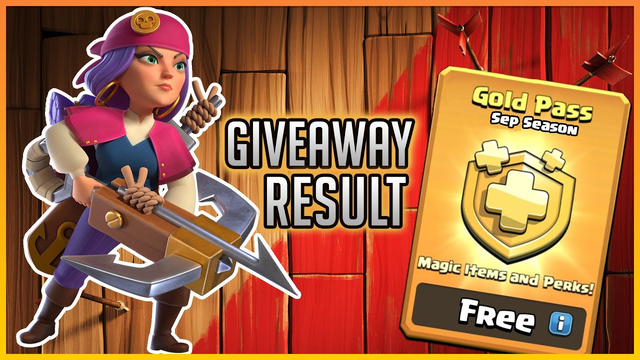 Gold Pass Giveaway Result | September Season | Clash of Clans