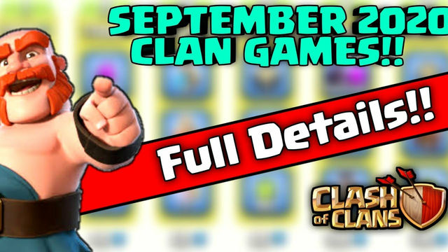 SEPTEMBER {2020} Upcoming Clan Games Rewards full Information (CLASH OF CLANS-COC)