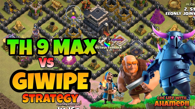 Like GoWiPe? TRY GIWIPE INSTEAD FOR HUGE GAINS in War attack! - Let's Play TH9 Ep.2 - Clash of Clans