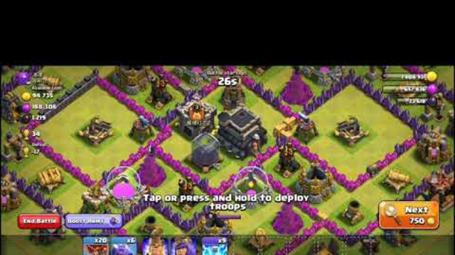 Tree star & Fire dragon attack with loons in Clash of clans