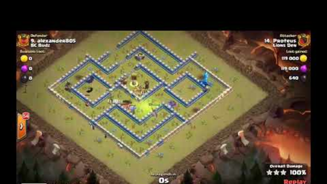 Clash of Clans Perfect 21 Stars CWL - Easy 3 stars common CWL war bases - TH11 - TH12