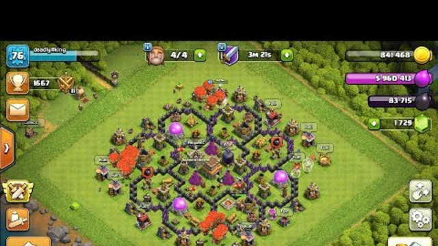 Clash Of Clans gameplay trophy pushing