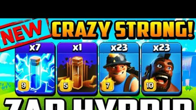 Th-13 Zap Hybrid Attack Statergy | Clash of Clans....