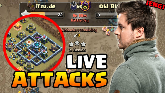 Clash of Clans LIVE Clan War Attacks | These Lightning Spells decide everything | #clashofclans