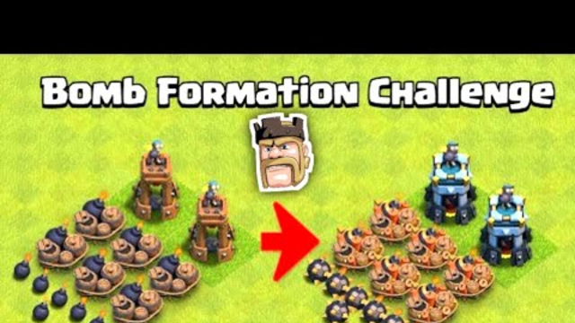 Super Bomb Formation Challenge | All Troops VS Bombs Formation | Clash of Clans | Funny Moments
