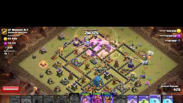 clash of clans th13 rush vs th12 using bowitch