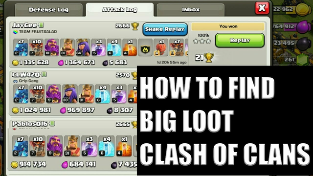 How to find big loot Tips & Trick clash of clans
