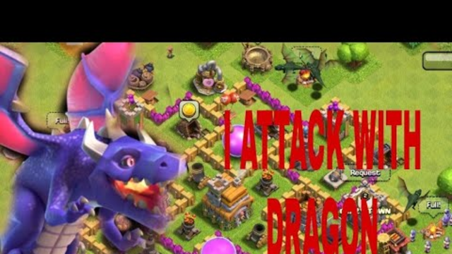 CLASH OF CLANS ATTACK WITH DRAGONS IN ANOTHER VILLAGE