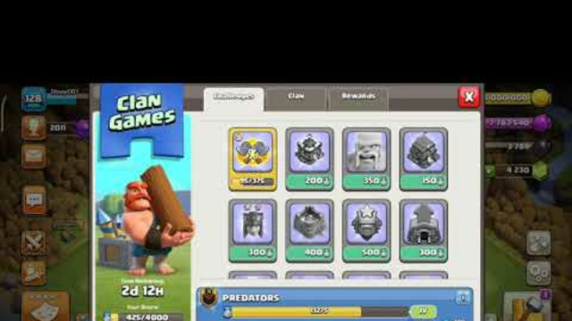 Completing Clan Games Challenges Sep2020...#COC
