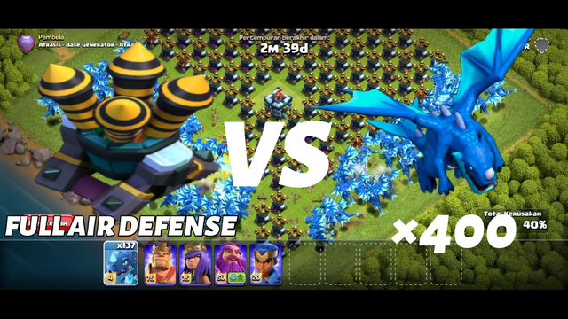 Full base air defense vs electro dragon||clash of clans#01