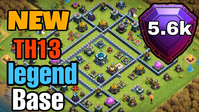 NEW TH13 LEGEND BASE + LINK | New legend league base for townhall 13 + replay| CLASH OF CLANS