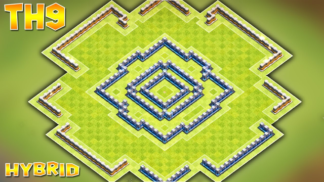 Clash of Clans - Town Hall 9 (TH9) Hybrid Base with Link 2020