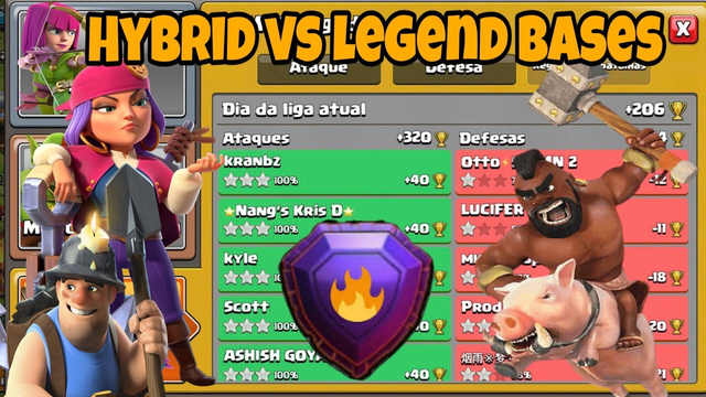 popular Box Bases tripled in legend league | queen charge Hybrid legend attack | clash of clans