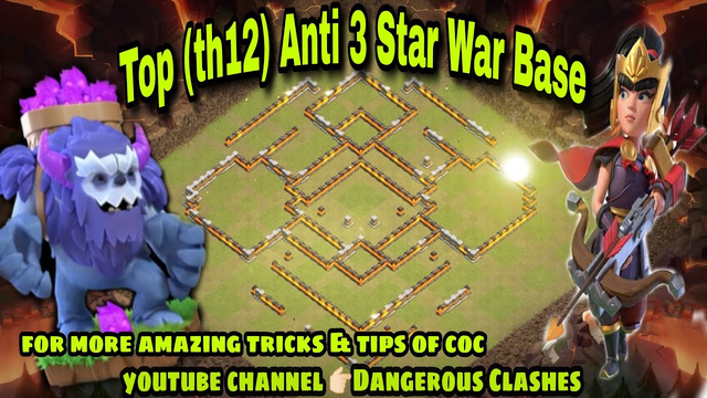 Anti 3 star th12 war bases with base link.....  Clash of clans