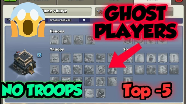 Top 5 ghost players of Clash Of Clans COC | WITH PROOF|