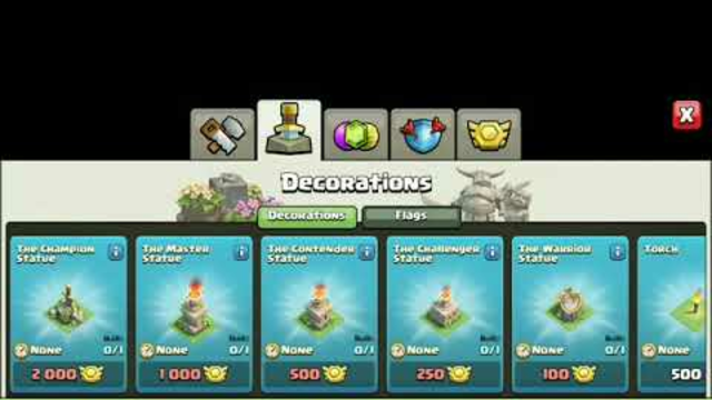 Buying All Statue With 7500 Gems In Clash Of Clans