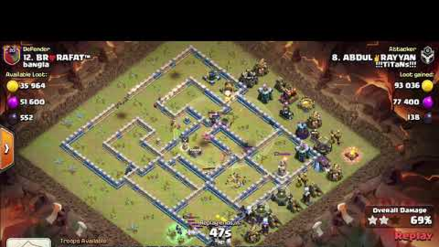 Bowler witch Bat Attacks in MAX TH13 GAMEPLAY | Clash of Clans | Bowler witch Bat #COC #Bowlerwitch