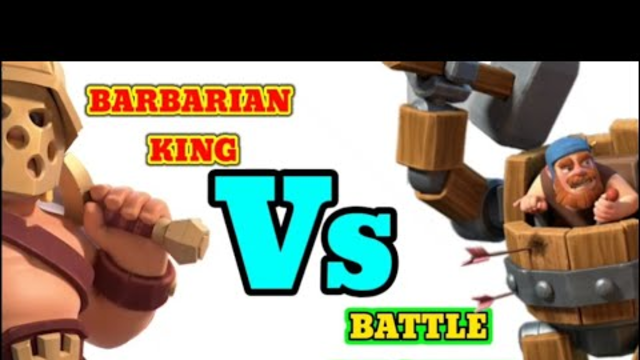Battle Machine vs Barbarian King ||     Battle machine builder base Vs Barabrian King  ||  COC