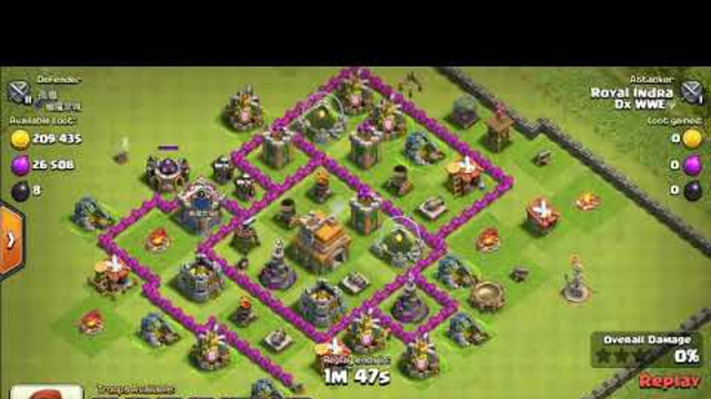 Clash of clans attack    /  pink panther gaming