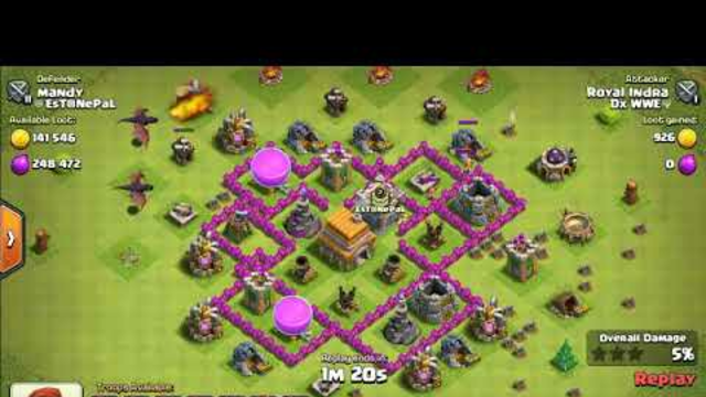 Clash of clans attack     / pink panther gaming