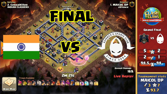 FINAL INDIAN CLASHER vs x6tence  Clash of Clans Tournament 2020