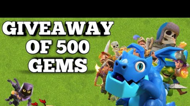 | GIVEAWAY | giveaway of 500 gems || in clash of clans || for our supporters ||