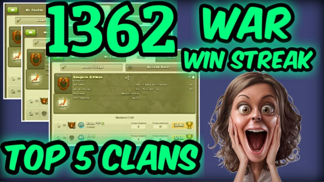 Highest War Win Streak Clans In Coc - Highest War Winner Clans In COC - Top 5 Amazing Clans