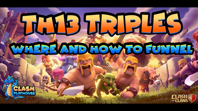 TH13 making funnels, getting triples Hybrid | Clash of Clans