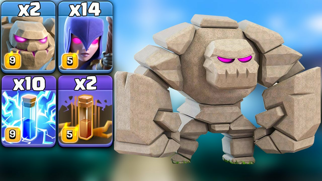 Golem Attack Is More Strong With Zap + Earthquake -Th13 Best Attack Strategy 2020 CWL Clash Of Clans