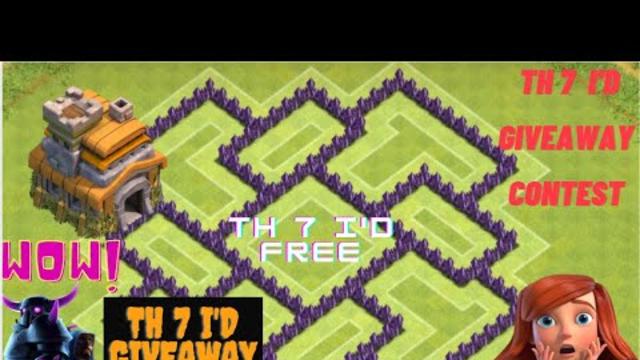 CLASH OF CLANS TH 7 I'D GIVEAWAY CONTEST T&C  & FOR THANKS 200+ SUBSCRIBERS GAMERSWEBARMY