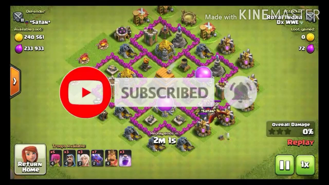 Clash of clans op game play.  / Pink panther gaming