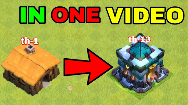 clashofclans #th13 #townhall13             GEM TO MAX! Clash of clans Town hall 1 to 13 in one video