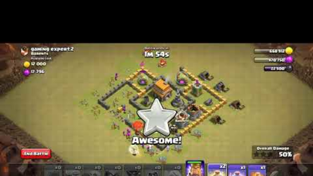 Attack pettanu njettippoyi clash of clans war attack loon and baby dragon comes from clan castle