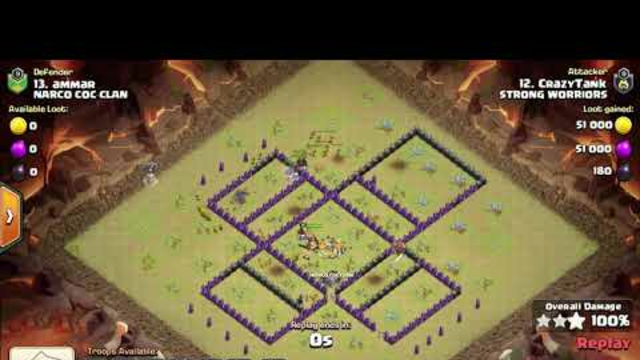 Clash of clans TH8 best attack for clan war