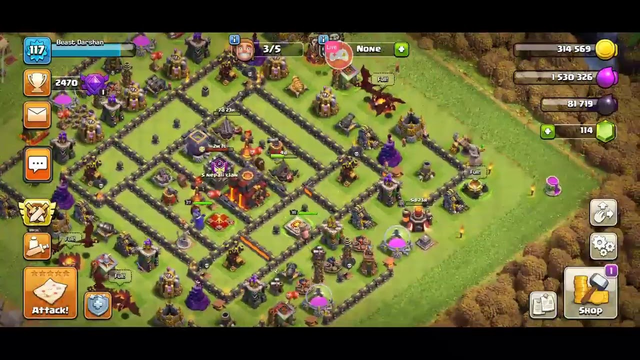 playing  Clash of Clans live stream