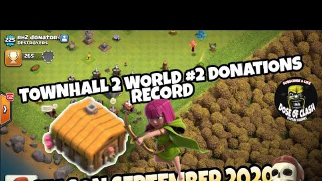 Rh2 Donater -TH2 #2 WORLD RECORD in Donations in REQ N GO | September Season 2020 | CLASH OF CLANS