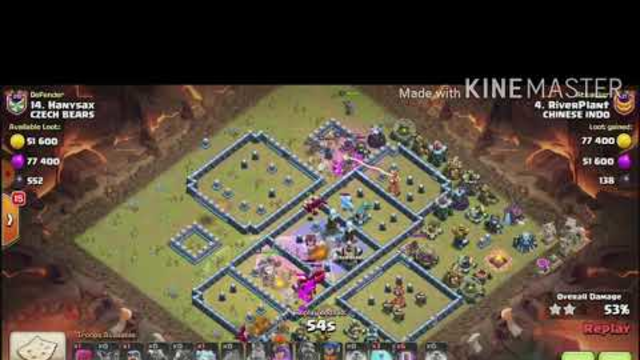 ATTACKING AT CLAN WAR LEAGUE CHAMPIONS LEAGUE 1 CLASH OF CLANS TOWN HALL 13 WITH DRAGON BATS