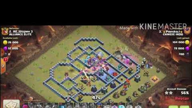 ATTACKING AT CLAN WAR LEAGUE CHAMPIONS LEAGUE 1 CLASH OF CLANS TOWN HALL 13 WITH DRAGON CLONE