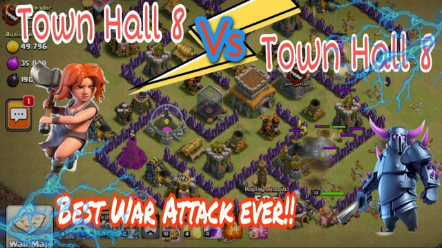 Clash of clans | War attack | TH8 vs  TH8 | valkyrie and pekka #coc