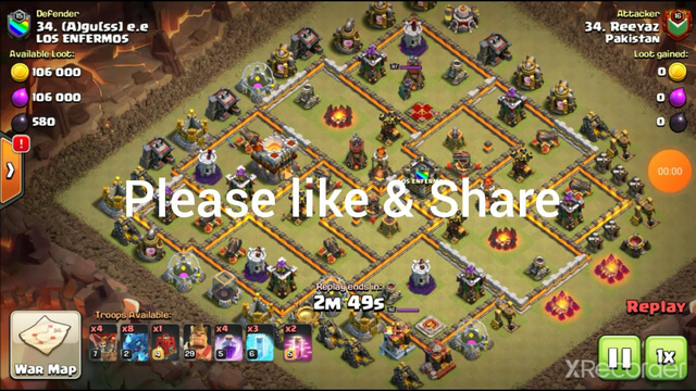 Clash of clans Great attack in war town hall 11