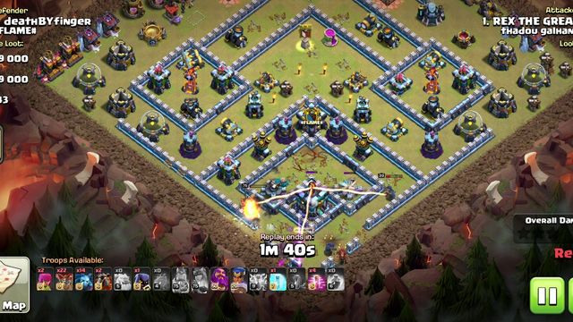 Clash of clans-Townhall 13 Lightning quake Lava loon 3 stars attack