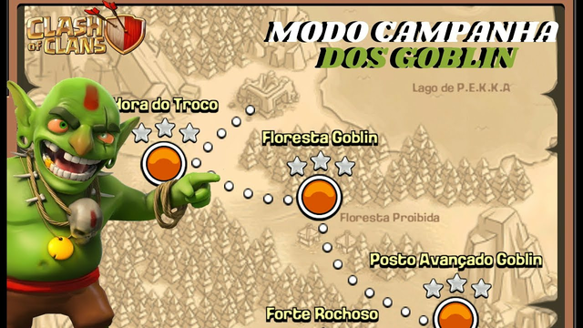 Clash of clans:MODO CAMPANHA DOS GOBLINS! nova jornada
