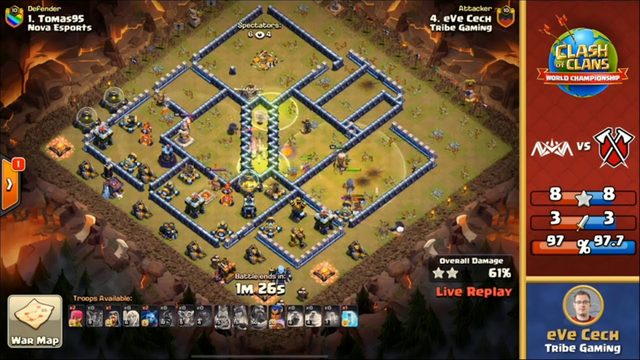 EVE CECH TRIBE GAMING CLASH OF CLANS WORLD CHAMPIONSHIP